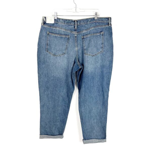 Universal Thread Boyfriend Jeans Slim Hip Thigh Tapered Leg Crop Rolled 16 Reg - Picture 2 of 6